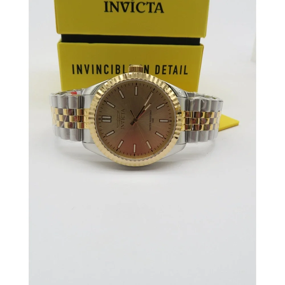 Invicta Specialty Oxford Mens Watch 43mm Two Tone Gold Steel 47487 New